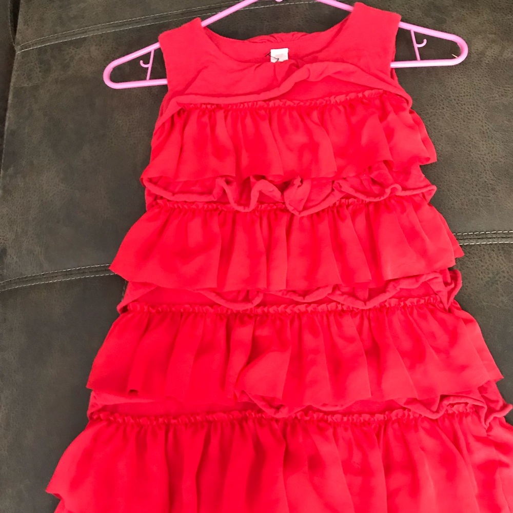 Ruffle Red Top Girls